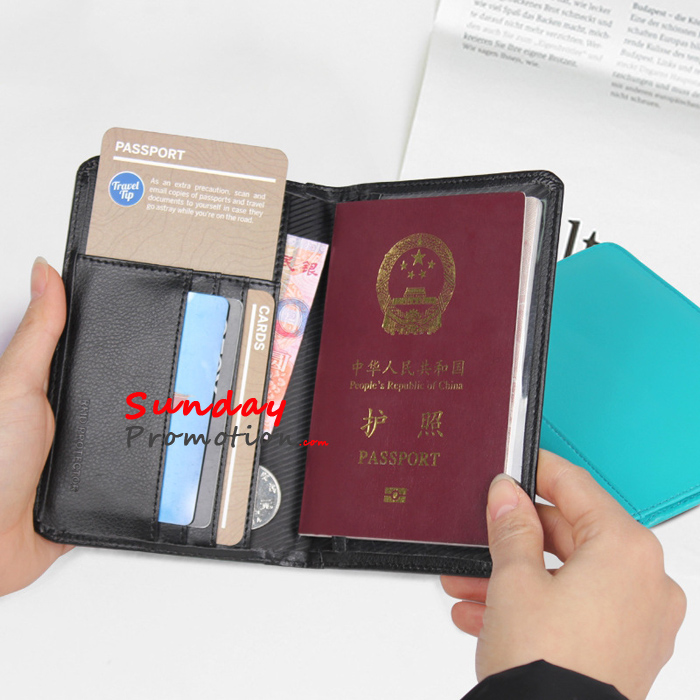 Wholesale RFID Blocking Passport Wallet RFID Travel Wallet 6