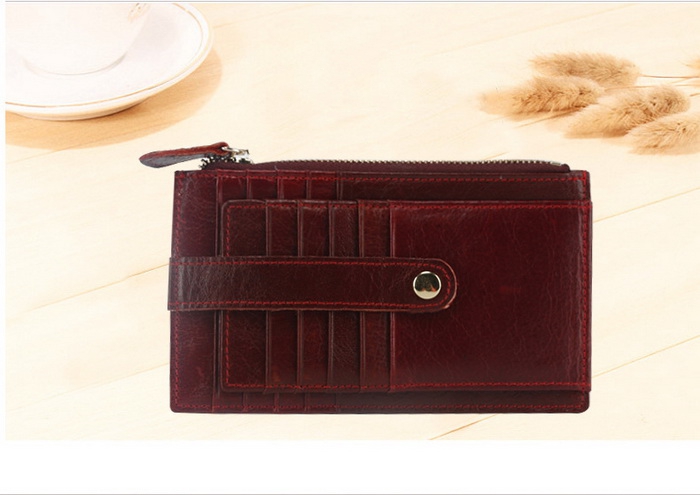 Leather RFID Blocking Card Holder RFID Slim Wallet for Men Supplier 36