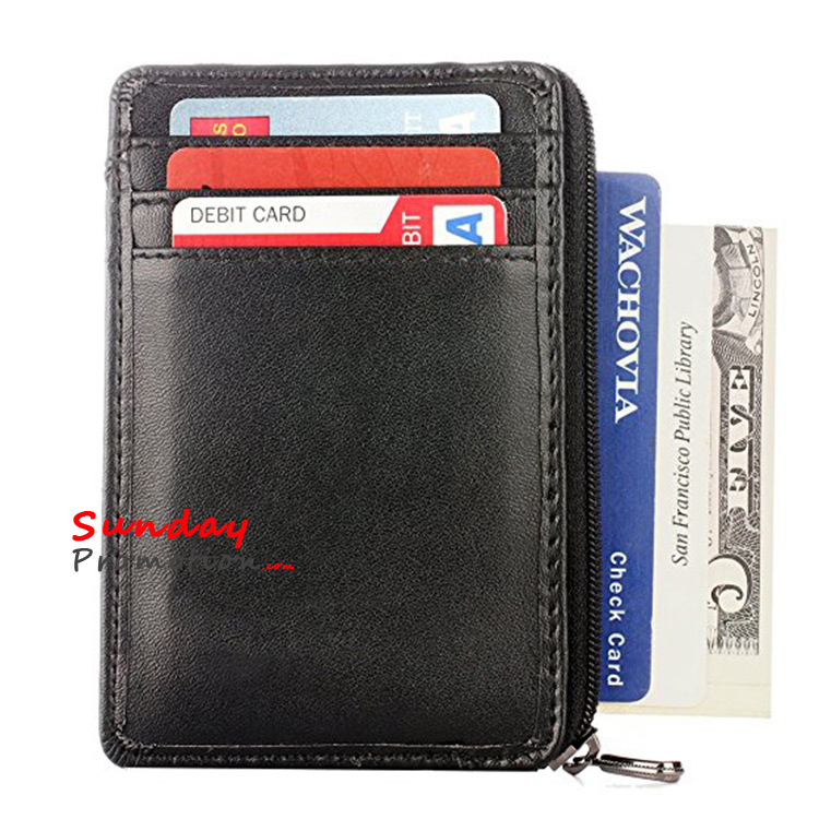 Slim Card Wallet Wholesale Real Leather RFID Mens Wallets 46
