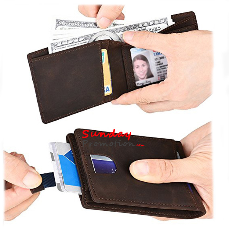 Custom RFID Blocking Wallet Promotional RFID Mens Purse