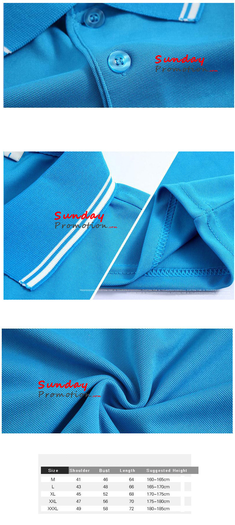 Logo Print Custom Promotional Polo Shirts 7.7-oz Ice Cotton