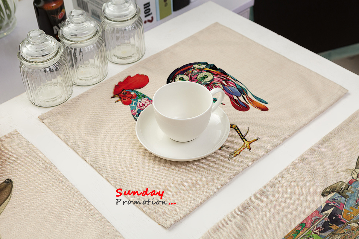 Heat Resistant Washable Fabric Placemats Stylish Quality Canvas Table Mats