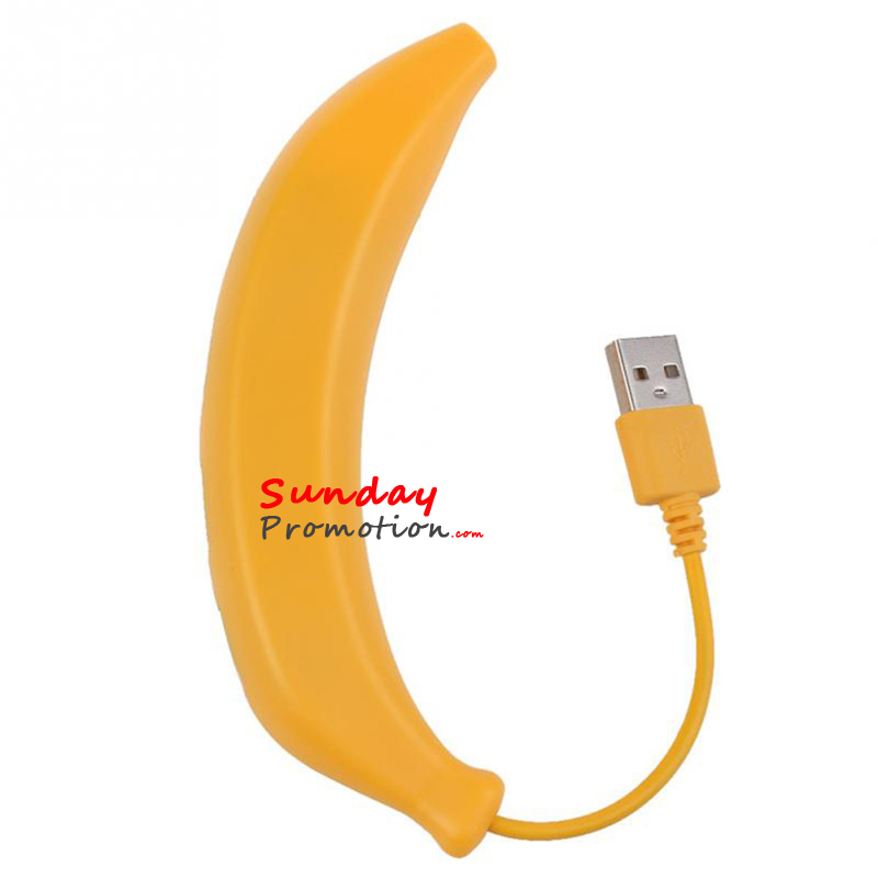 Banana Shape USB 2.0 HUB with Company Logo Imprint 4 ports