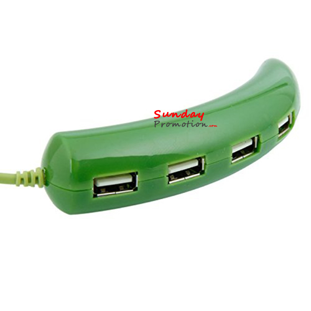 Custom 4-Ports High Speed 2.0 Chilli USB Hubs Funny Design for Gifts