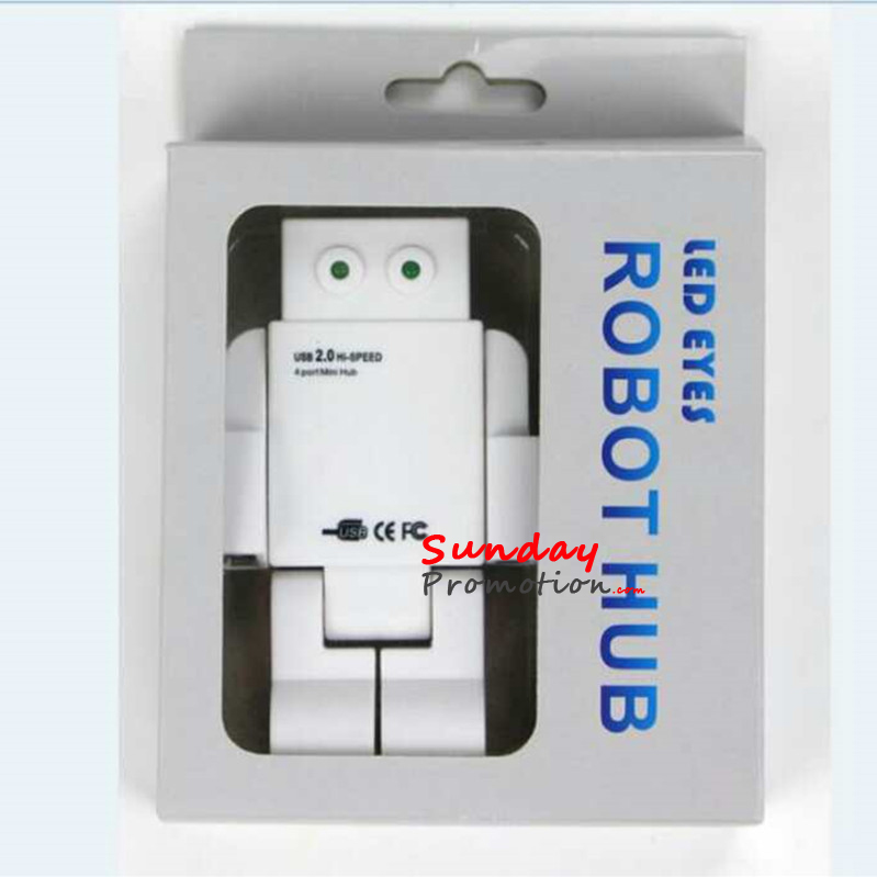 Robot Multi Ports Promotional USB Hubs with Logo Imprint for Giveaways