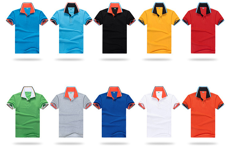 65% Cotton Color Collar Custom Logo Polo Shirts