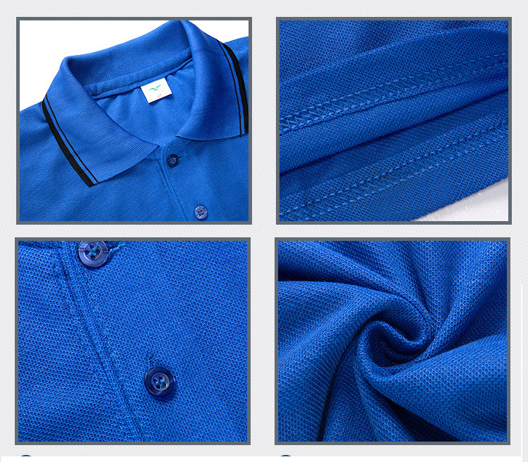 35% Cotton Black Trim Custom Polo Shirts with Logo